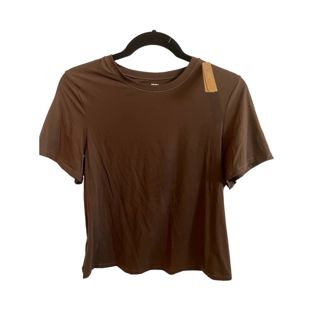 SKIMS (g14) Fits Everybody T-Shirt Color Cocoa New with Tags - Picture 2 of 3
